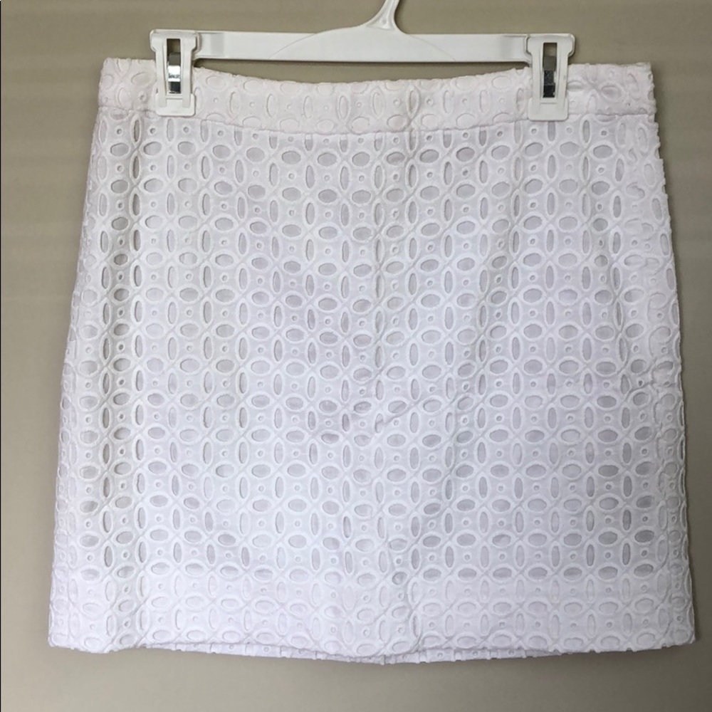 J. Crew White Eyelet Skirt size 4
